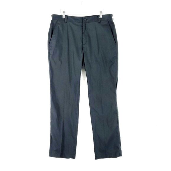 Nike Golf Dri Fit Athleisure Pants 35/32 Charcoal Gray Black Mid‎ Rise Polyester - Picture 1 of 6